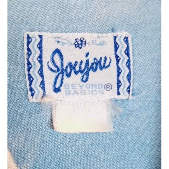 Vintage JouJou Women Denim Button Down Shirt Native American Embroidery - Picture 5 of 5